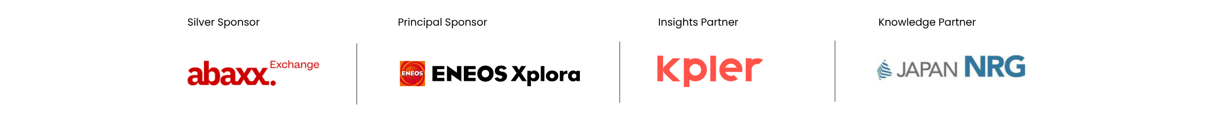 Confirmed Sponsors